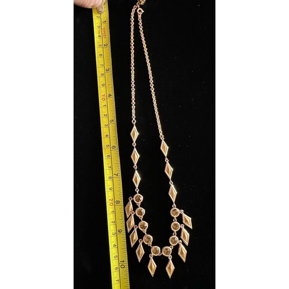 Marc By Marc Jacob’s Rose Gold Bling Necklace Boho Glam Y2K Dangle Statement - Picture 6 of 6